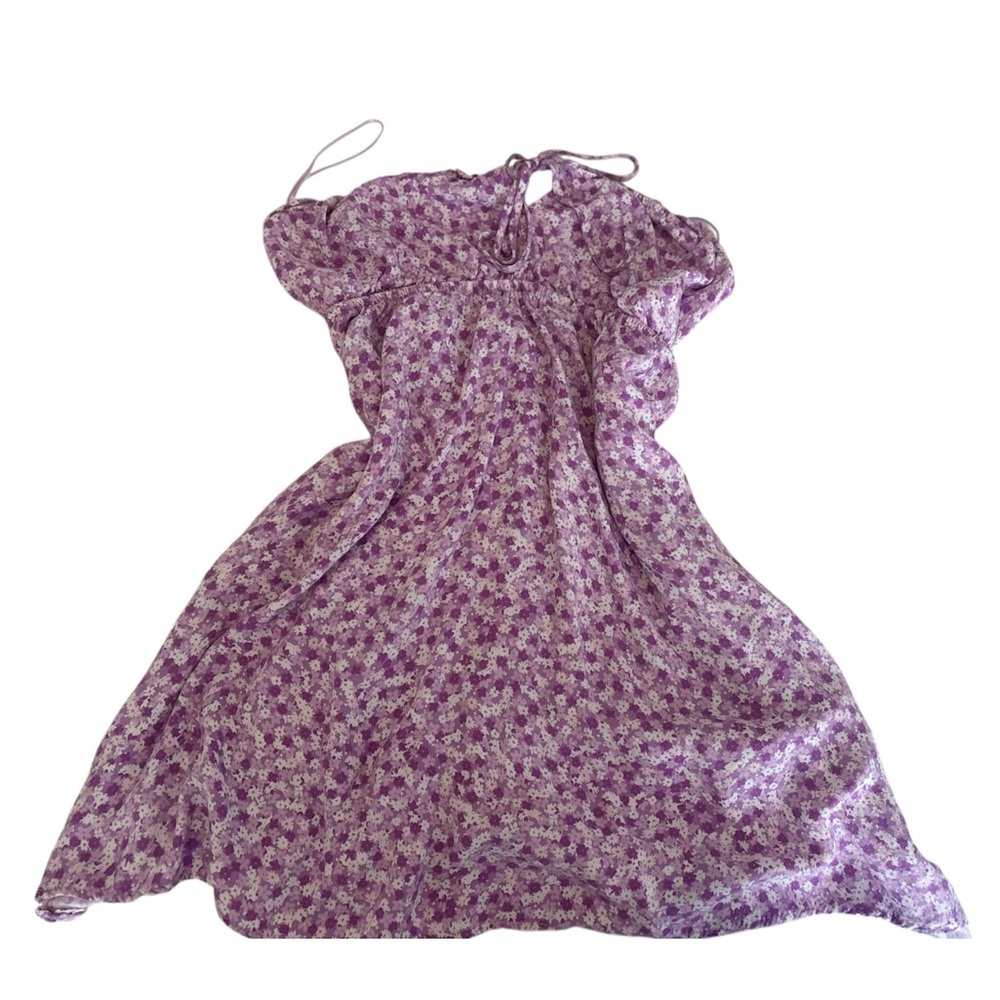 Cotton On Strapless Purple Floral Dress